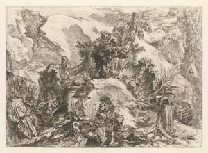 Skjelettene, fra Grotteschi (Grotesques) av Giovanni Battista Piranesi