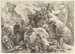 Skjelettene, fra Grotteschi Grotesques, ca. 1748. av Giovanni Battista Piranesi