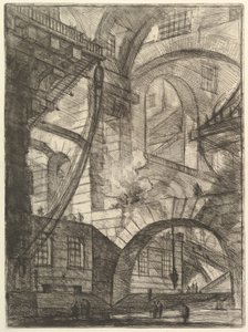 The Smoking Fire, fra Carceri dinvenzione Imaginary Prisons, ca. 1749-50. av Giovanni Battista Piranesi