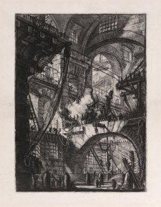 The Smoking Fire, plate 6 fra Carceri d av Giovanni Battista Piranesi