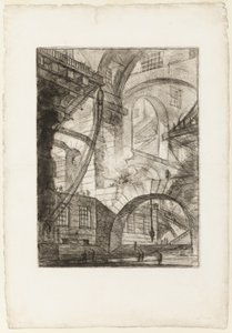 The Smoking Fire, plate 6 fra Imaginary Prisons av Giovanni Battista Piranesi