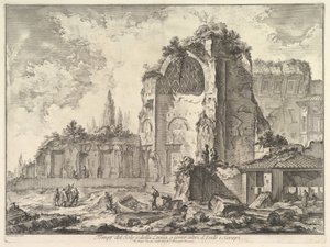 Venus- og Roma-tempelet ble feilaktig kalt Temple of Sol og Luna Veduta degli..., ca. 1759. av Giovanni Battista Piranesi