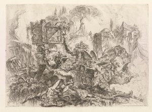 Graven til Nero, fra Grotteschi (Grotesques) av Giovanni-Battista Piranesi