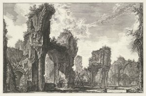 Thermen van Caracalla te Roma Ruinene av Sisto, eller begge deler av den store salen til Antoninian Baths (tittel på objekt) Gezichten op Roma (serietittel) Utsikt over Roma designet og gravert av Giambattista Piranesi-arkitekten Ve (nez) iano (serietittel av Giovanni Battista Piranesi