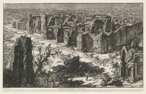 Thermen van Caracalla te Roma Ruinene av Antoninian Baths (tittel på objekt) Gezichten op Roma (serietittel) Utsikt over Roma designet og gravert av Giambattista Piranesi-arkitekten Ve (nez) iano (serietittel) av Giovanni-Battista Piranesi
