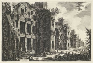Thermen van Diocletianus te Roma Utsikt over de øvre restene av Diokletians bad i S. Maria degli Angeli (tittel på objekt) Gezichten op Roma (serietittel) Utsikt over Roma designet og gravert av Giambattista Piranesi-arkitekten Ve (nez) iano (seri) av Giovanni Battista Piranesi