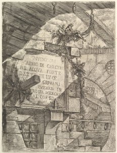 Tittelside, fra Carceri dinvenzione Imaginary Prisons, ca. 1749-50. av Giovanni Battista Piranesi