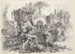Tombs van Nero Dekorative innfall (tidligere serietittel) Grotesques (serietittel) av Giovanni Battista Piranesi