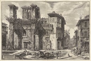 Utsikt over restene av Forum of Nerva, fra Vedute di Roma (Utsikt over Roma) av Giovanni-Battista Piranesi
