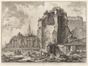 Utsikt over restene av to Triclini som tilhørte Neros gyldne hus av Giovanni Battista Piranesi
