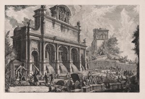Utsikt over slottet i av Giovanni-Battista Piranesi