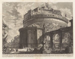 Utsikt over keiser Hadrians mausoleum (nå kalt Castel Sant