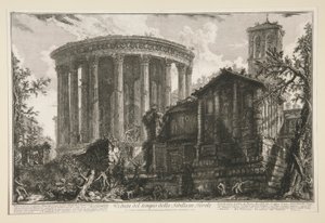 Utsikt over Sibylltemplet i Tivoli, fra Vedute di Roma av Giovanni Battista Piranesi