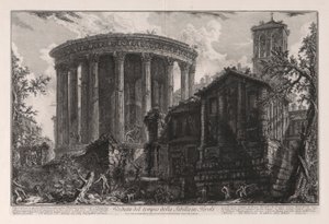 Utsikt over Sibylltemplet i Tivoli, fra Vedute di Roma (Utsikt over Roma) av Giovanni-Battista Piranesi