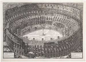 Utsikt over det flaviske amfiteateret kjent som Colosseum, 1776. av Giovanni Battista Piranesi