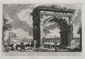 Utsikt over Gallieno-buen av Giovanni Battista Piranesi