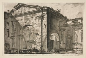 Utsikt over atriet i Octavias portiko, fra Vedute di Roma av Giovanni Battista Piranesi
