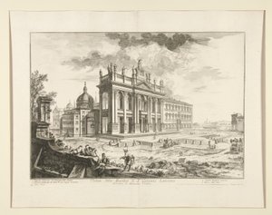Utsikt over Basilica of S. Giovanni Laterano (Utsikt over Basilica of S. Giovanni Laterano), fra Vedute di Roma av Giovanni Battista Piranesi