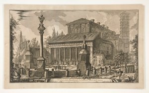 Utsikt over S. Lorenzo utenfor murene, fra Vedute di Roma av Giovanni Battista Piranesi
