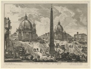 Utsikt over Piazza del Popolo av Giovanni Battista Piranesi