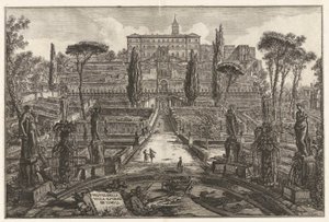 Utsikt over villaen d av Giovanni Battista Piranesi