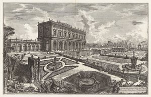 Utsikt over villaen til Hans Eminense kardinal Alessandro Albani utenfor Porta Salaria, fra Vedute di Roma (Utsikter over Roma) av Giovanni Battista Piranesi