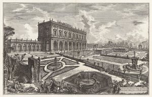 Utsikt over Villa dell av Giovanni-Battista Piranesi