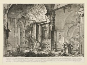 Utsikt over en annen del av gravkammeret til L. Arruntius, fra Le Antichit? Roman av Giovanni Battista Piranesi