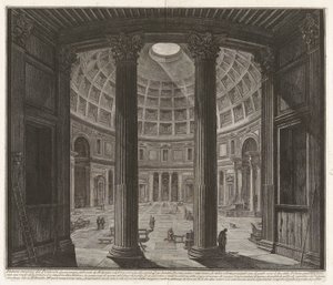 Innvendig utsikt over Pantheon av Giovanni Battista Piranesi