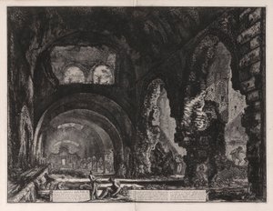 Innvendig utsikt over Villa of Maecenas av Giovanni Battista Piranesi