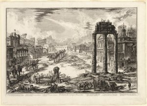 Ansicht des Campo Vaccino, aus Ansichten von Rom von Giovanni-Battista Piranesi