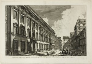Utsikt over Palazzo Odescalchi, fra utsikt over Roma av Giovanni Battista Piranesi