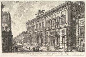Ansicht des Palazzo della Consulta auf dem Quirinal, der das päpstliche Sekretariat beherbergt, ca. 1760-78 von Giovanni Battista Piranesi