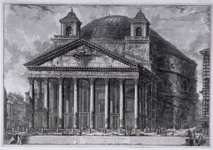 Utsikt over Pantheon of Agrippa, ca. 1761 (etsninger) av Giovanni Battista Piranesi
