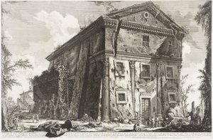 Utsikt over Bacchus-tempelet, 1760-78 av Giovanni Battista Piranesi