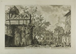 Utsikt over Temple of Jupiter Tonans [Jupiter the Thunderer], fra Views of Roma av Giovanni Battista Piranesi