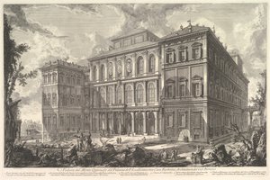 Utsikt over palasset til den berømte Barberini-familien på Quirinal Hill, desi..., ca. 1750-1759. av Giovanni Battista Piranesi
