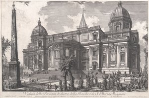 Utsikt over den bakre inngangen til basilikaen S. Maria Maggiore, ca. 1760-1778 (radering) av Giovanni Battista Piranesi