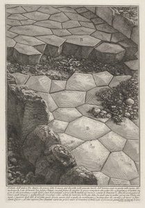 Utsikt over steinbelegningen på Via Appia (Veduta dell