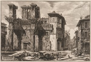 Utsikt over Roma: Forum of Nerva. av Giovanni Battista Piranesi