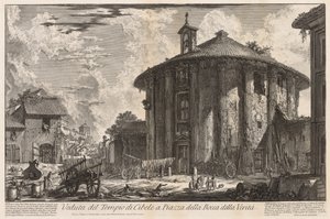 Utsikt over Roma: Cybele-tempelet av Giovanni Battista Piranesi