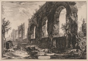 Utsikt over Roma: Akvedukten av Nero, 1775.