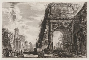 Utsikt over Roma: Buen eller Titus av Giovanni Battista Piranesi