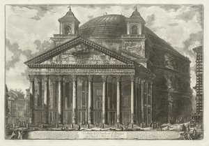 Utsikt over Roma: Pantheon av Giovanni Battista Piranesi
