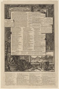Katalog over verkene som er gitt til Lvce til nå av Gio Battista Piranesi av Giovanni Battista Piranesi and Francesco Piranesi