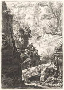 Første del; Grotesker; Fengsler; Eventuelle visninger ...; Trofeer til Octavian Augustus av Giovanni Battista Piranesi and Francesco Piranesi
