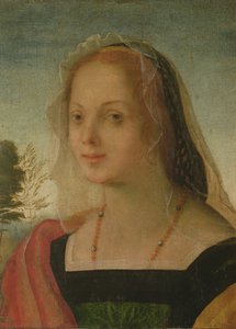 Portrett av en ung jente (tempera på panel)