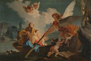 Fly til Egypt av Giovanni Battista Tiepolo (follower of)