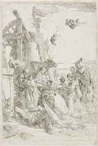 Tilbedelse av magi, ca. 1740. av Giovanni Battista Tiepolo