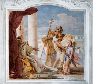 Aeneid presenterer Amor, forkledd som Ascanius, til Dido, fra Aeneidens rom i Palazzina, 1757 av Giovanni Battista Tiepolo